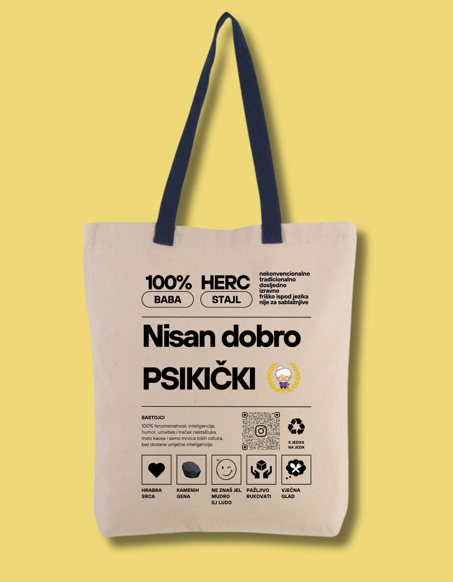 Platnena torba "Babini savjeti-nisan dobro psikički"