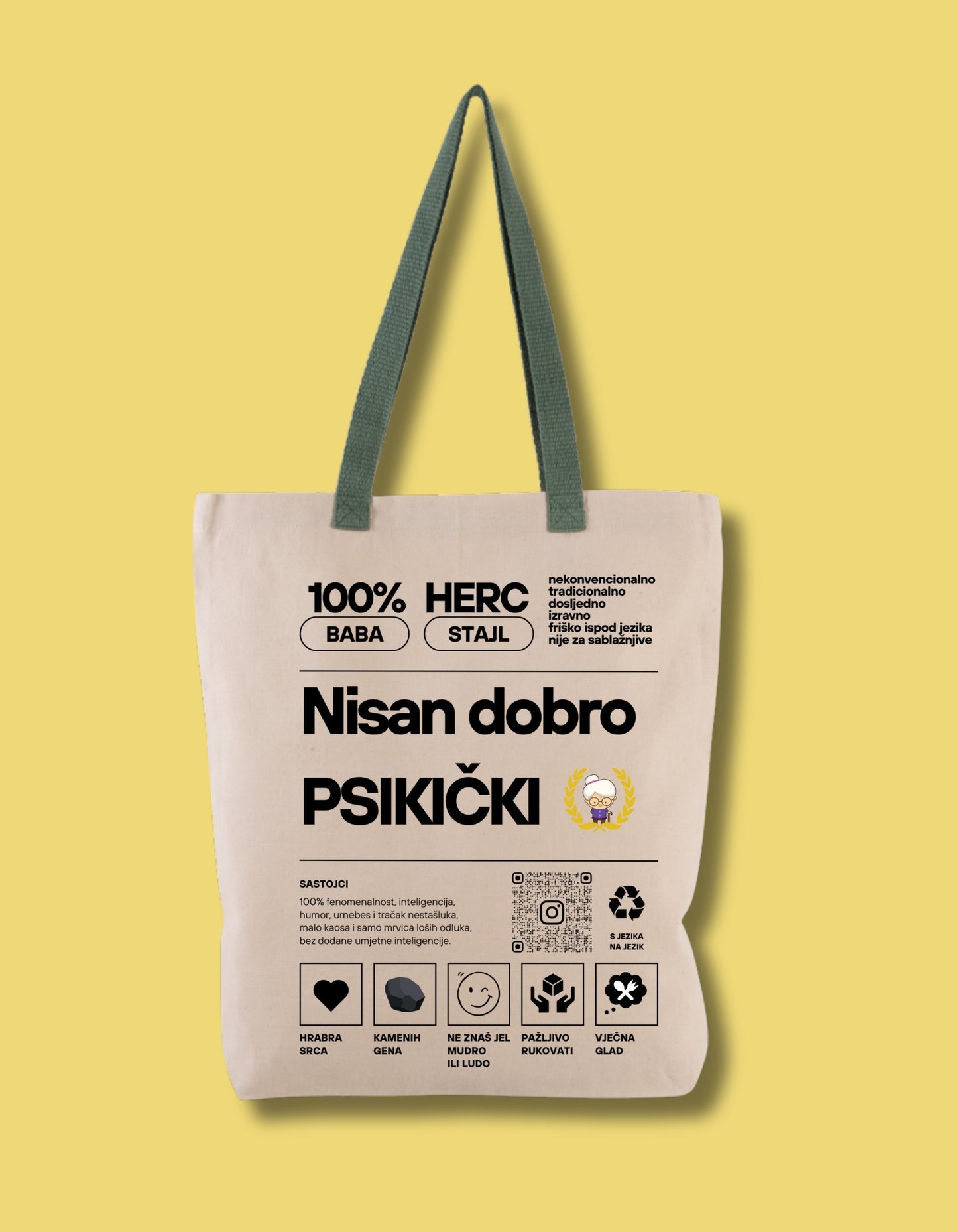 Platnena torba "Babini savjeti-nisan dobro psikički"