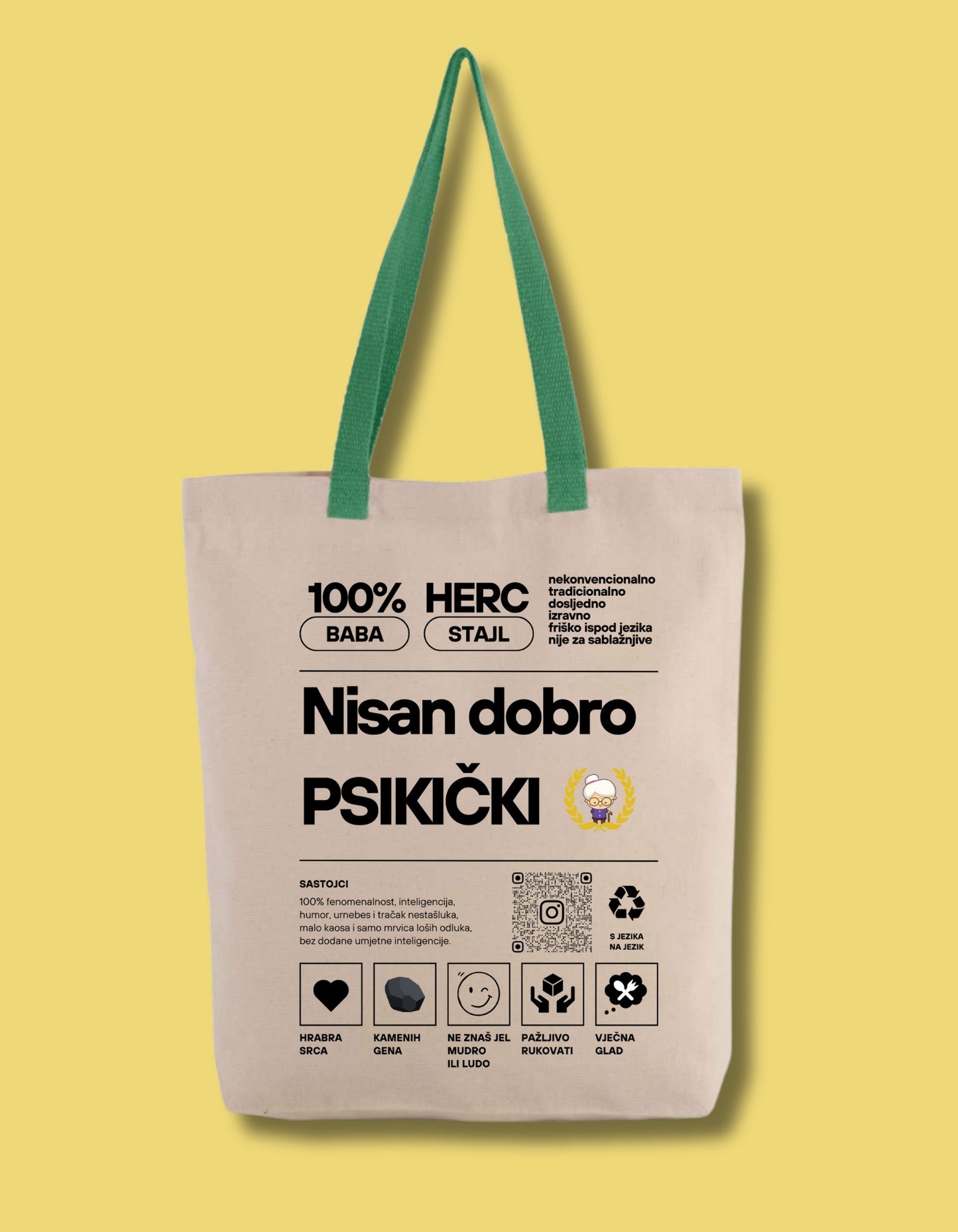 Platnena torba "Babini savjeti-nisan dobro psikički"