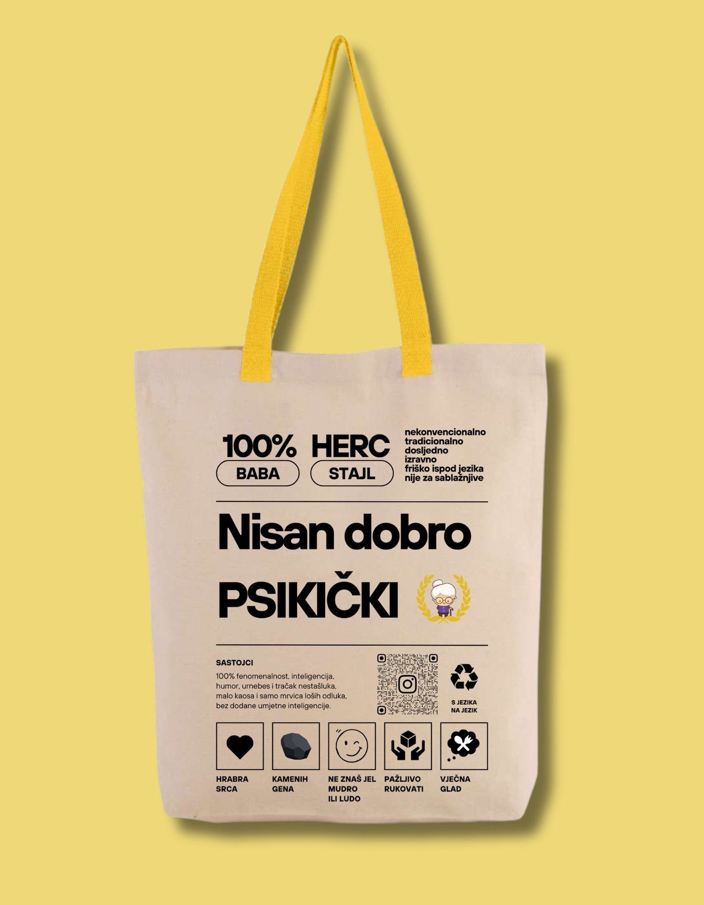Platnena torba "Babini savjeti-nisan dobro psikički"