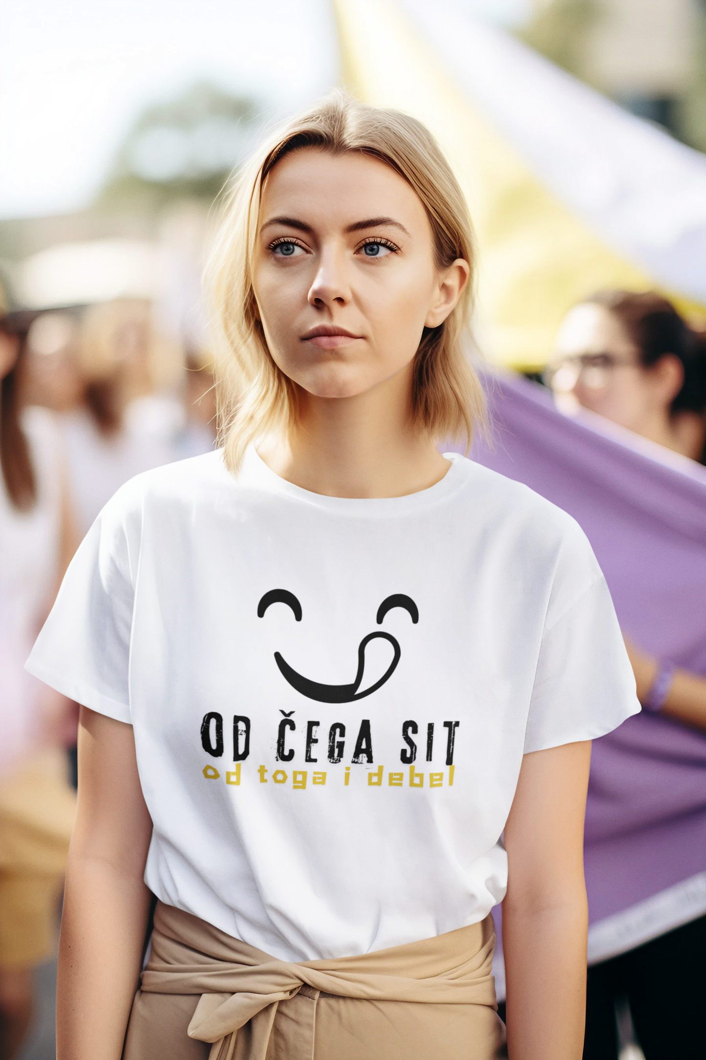 Majica kratkih rukava "od čega sit od toga i debel"