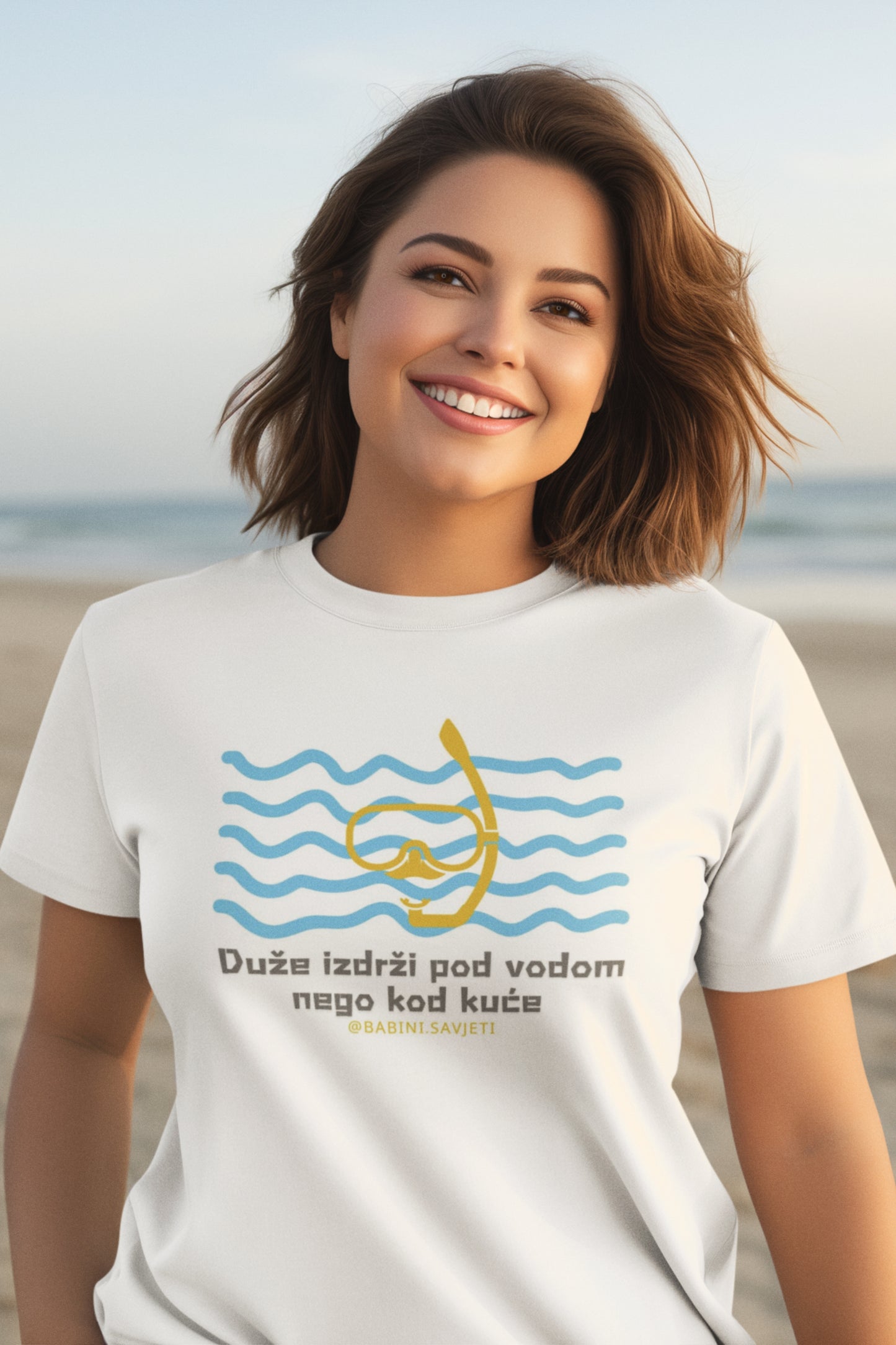 LIMITED EDIŠN Majica kratkih rukava "duže izdrži pod vodom nego kod kuće"(m/ž)