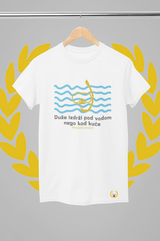 LIMITED EDIŠN Majica kratkih rukava "duže izdrži pod vodom nego kod kuće"(m/ž)