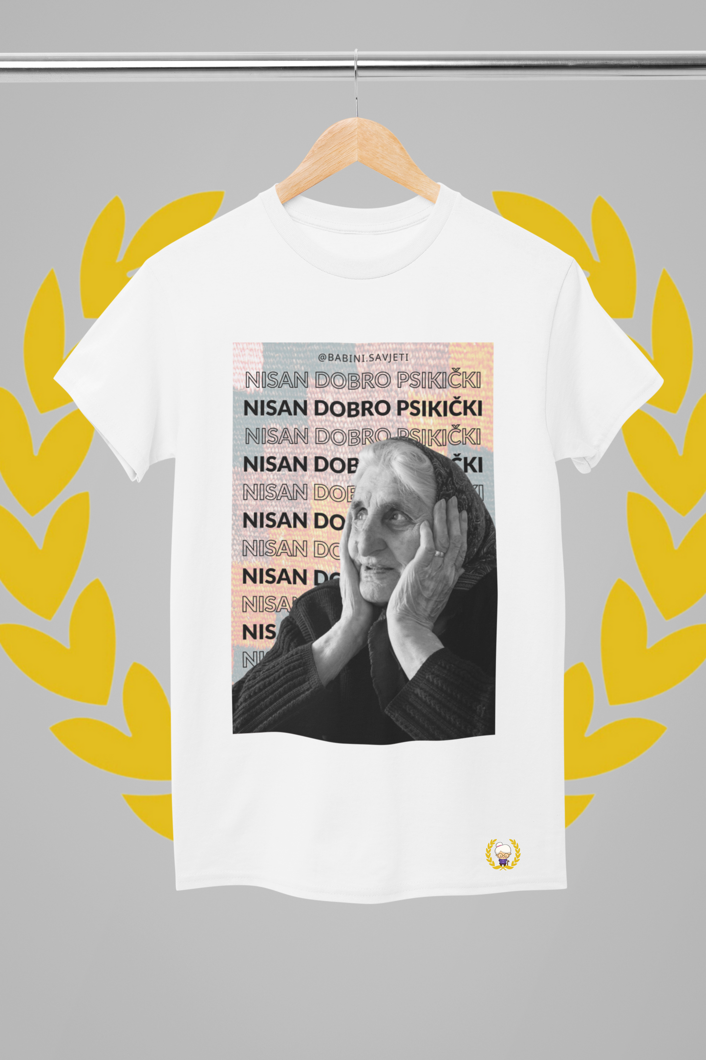 Majica kratkih rukava "nisan dobro psikički"
